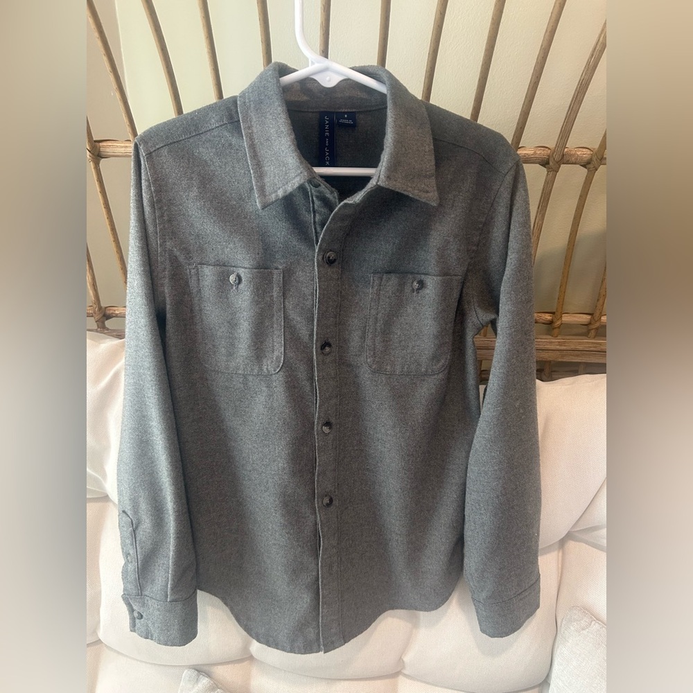 Janie and Jack Charcoal dress Shirt